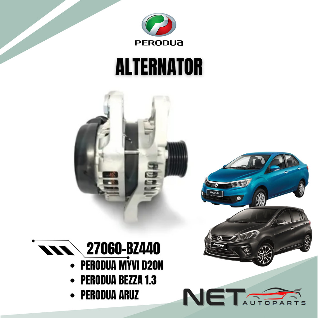 PERODUA MYVI D20N BEZZA 1.3 ARUZ ALTERNATOR NEW (27060-BZ440) | Shopee ...