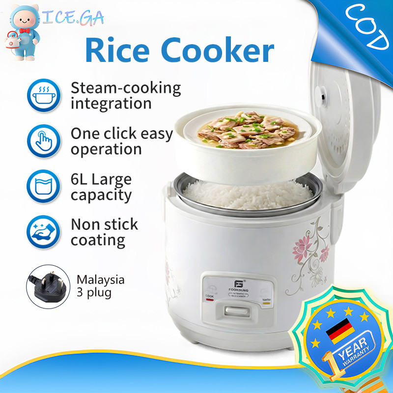 6L Multifunctional Non-Stick Rice Cooker, Conventional Rice Cooker ...