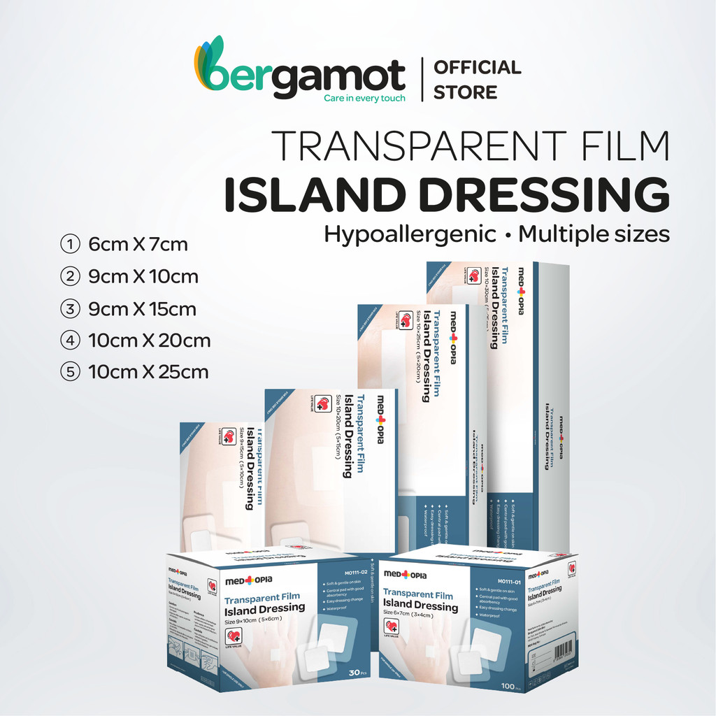 [1 BOX] Medtopia Transparent Film Island Dressing M0111 - Multiple ...