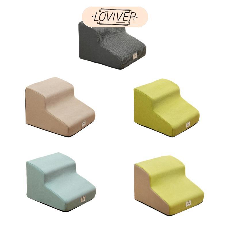 [LOVIVER] Dog Stair Ramp 2 Steps Indoor Dog Step Ladder Removable Cover ...