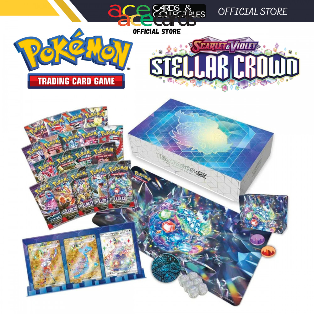 pokemon tcg terapagos ultra premium trading cards Pokémon Ex Collection – PokePopSpot youll find 8 foil Basic Energy cards that gleam with a crystalline finish Terapagos ex Ultra Premium Collection