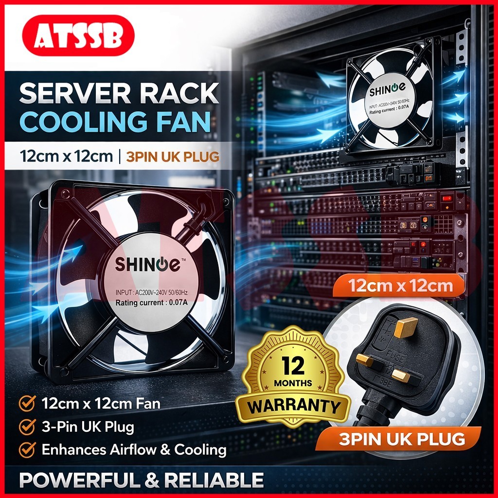 ATSSB Ventilation Fan For Server Rack Mount 12CM / 16CM 2 Wires Axial ...