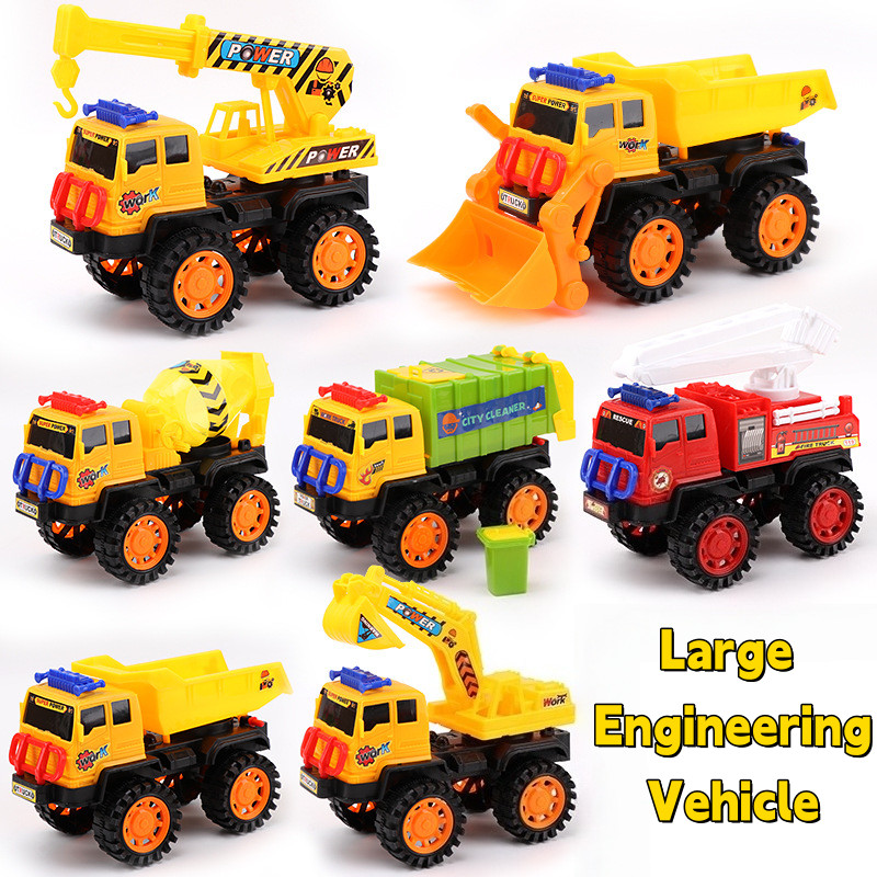 Engineering Vehicle Toys Excavator Mixer Truck Dump Truck Kids Toys ...