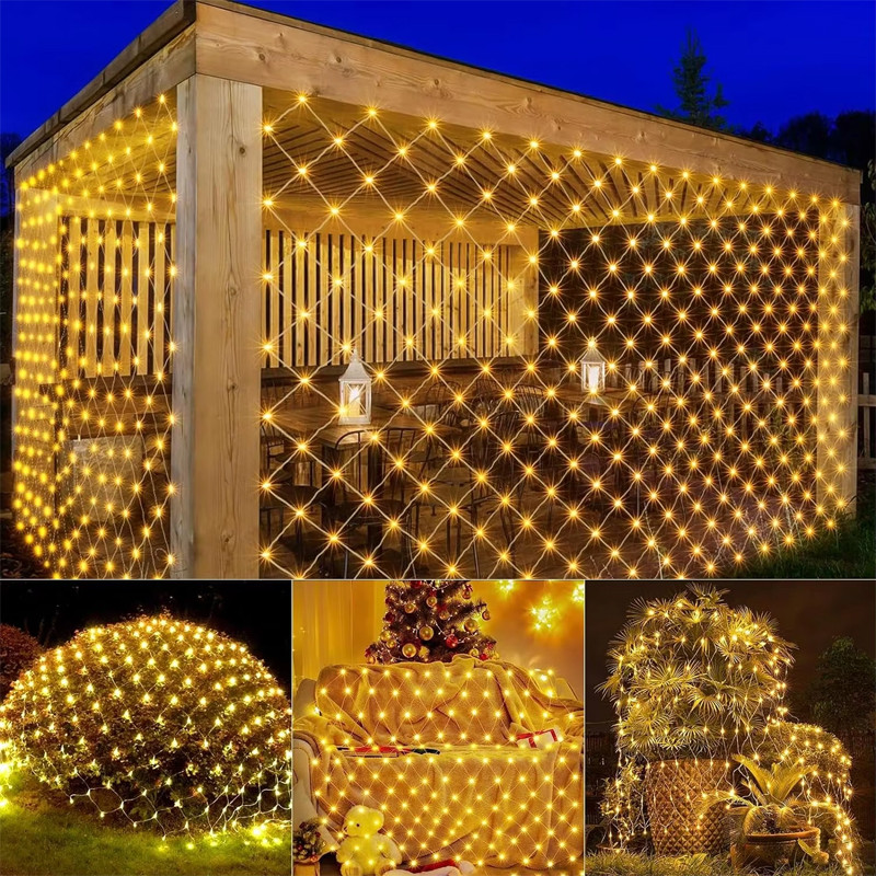 Raya LED Net String Lights Curtain Light Mesh Fairy String Garden Party ...
