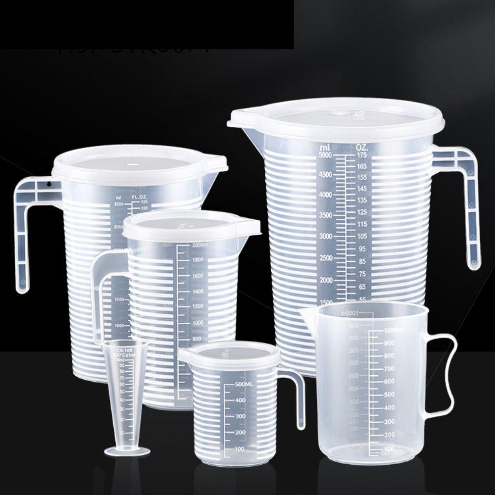 HONEYROOM Graduated Measuring Cup, Scale Plastic Laboratory Beaker ...