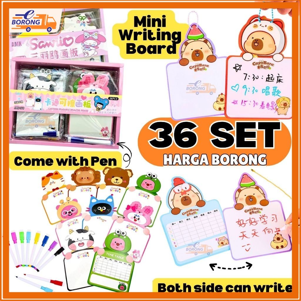 BORONG【36 set】White Board Mini Kids Writing Whiteboard Wholesale ...