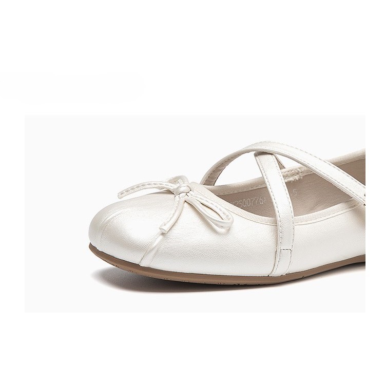 D DUSTO Women's Shoes Mary Jane Shoes Low Heel Cross Strap Bow Design ...