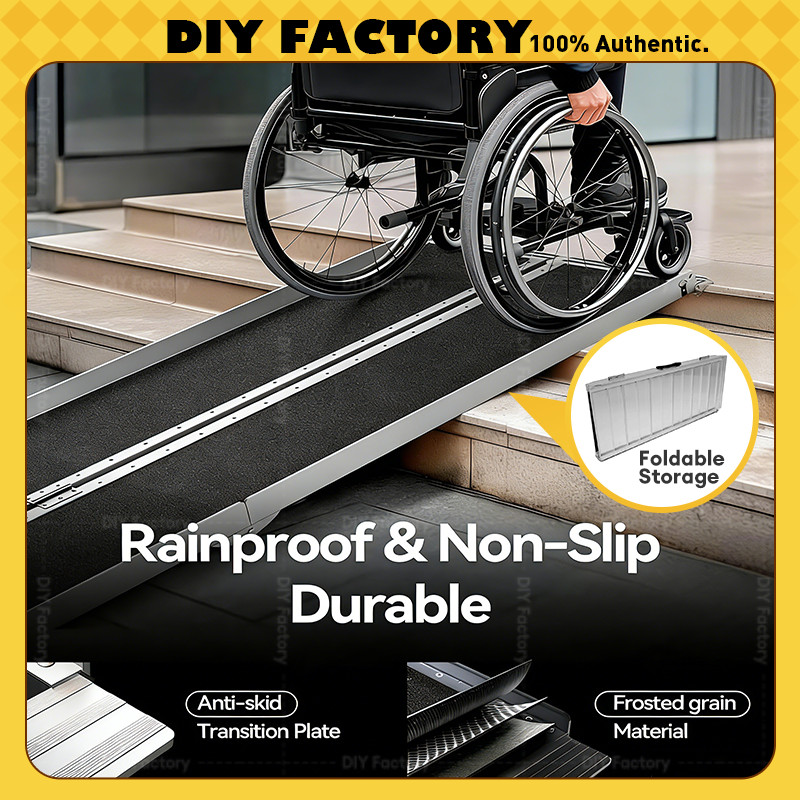 Wheelchair Ramp Aluminum Ladder Heavy Duty Portable Non-slip Climb Up ...
