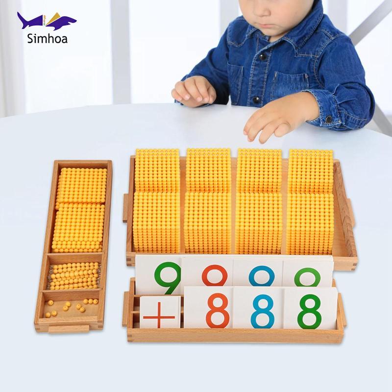 Simhoa Montessori Math Beads Materials Mathematics Teaching Materials