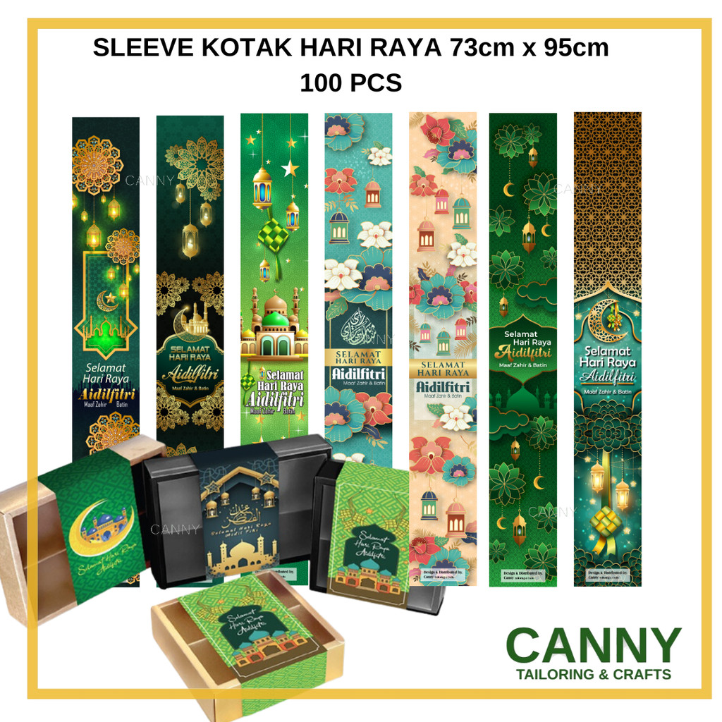 100 PCS SARUNG KOTAK HARI RAYA / RAMADHAN KAREEM / HARI RAYA & RAMADHAN ...