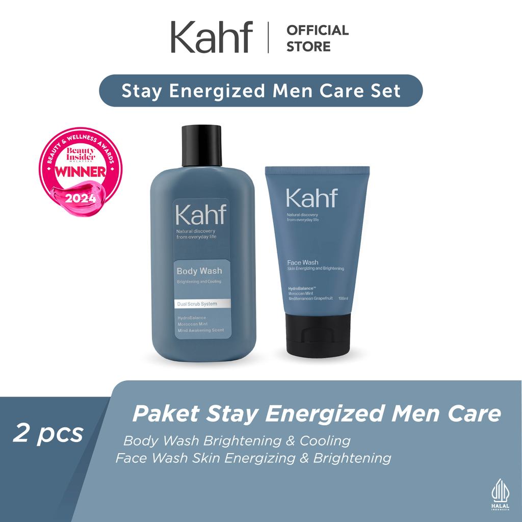 Stay Energized Men Care Set - Cooling and Brightening Body Wash ...