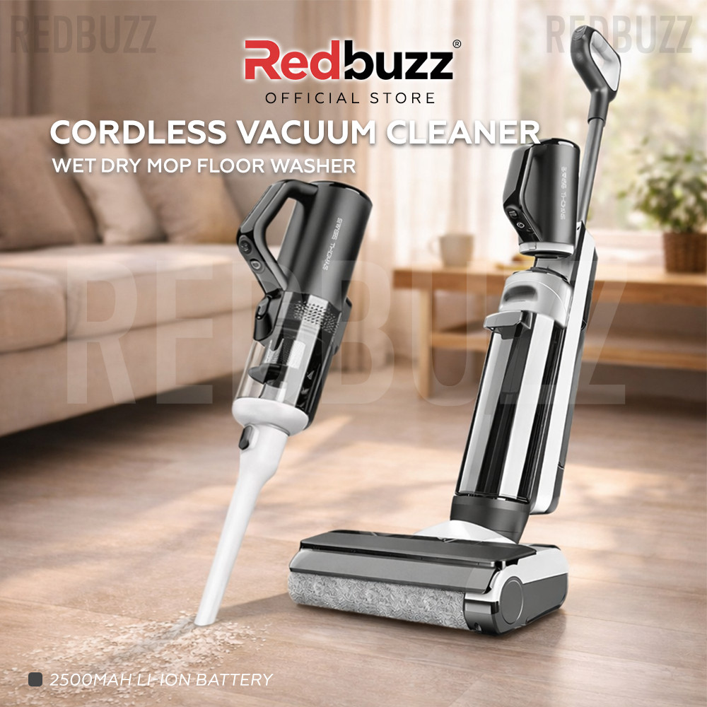 REDBUZZ Cordless Duo Wet Dry Mop Vacuum Cleaner Floor Washer High End ...
