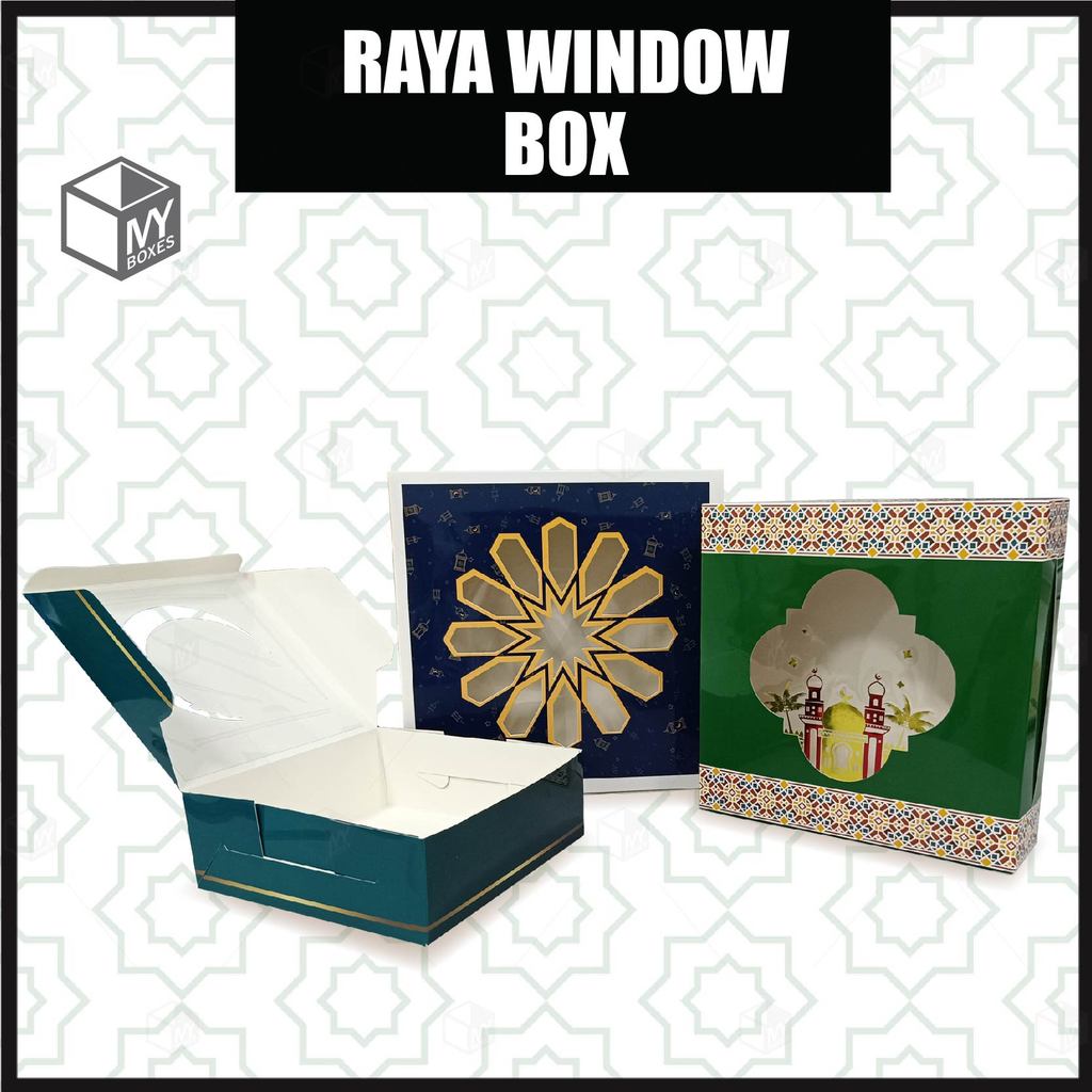 MYB Printed Raya Box Window Cake Box Kotak Kek Colour Box Kotak Talam ...