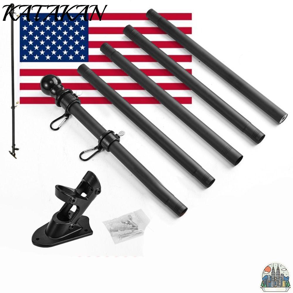 KATAKAN 6ft Flag Pole Holder Portable Wall Mounting Flagpole Base ...