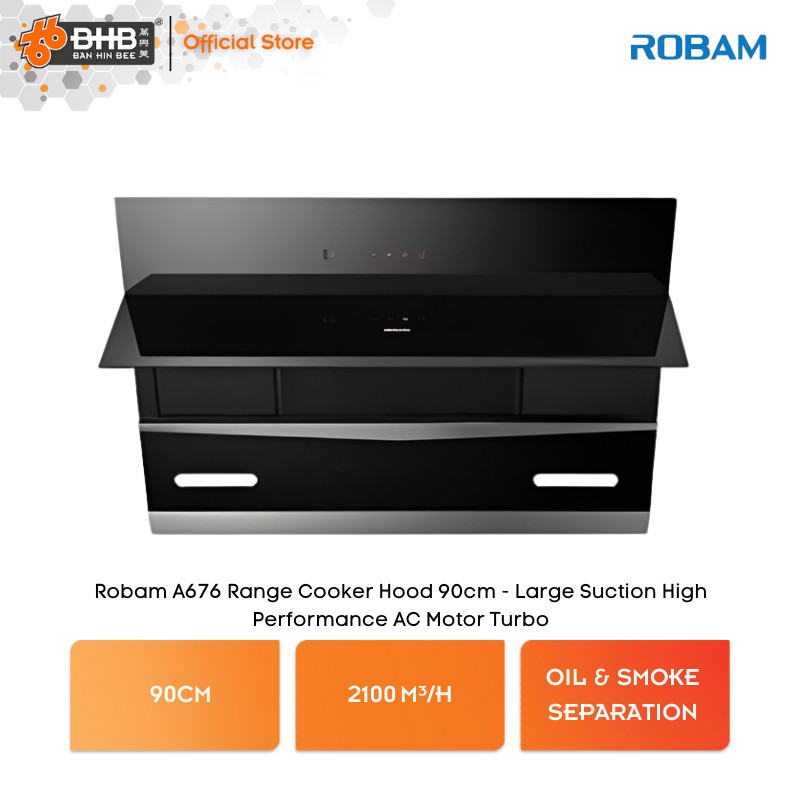[Pre-Order 30 Days] ROBAM COOKER HOOD (90CM) - A676 Large Suction High ...