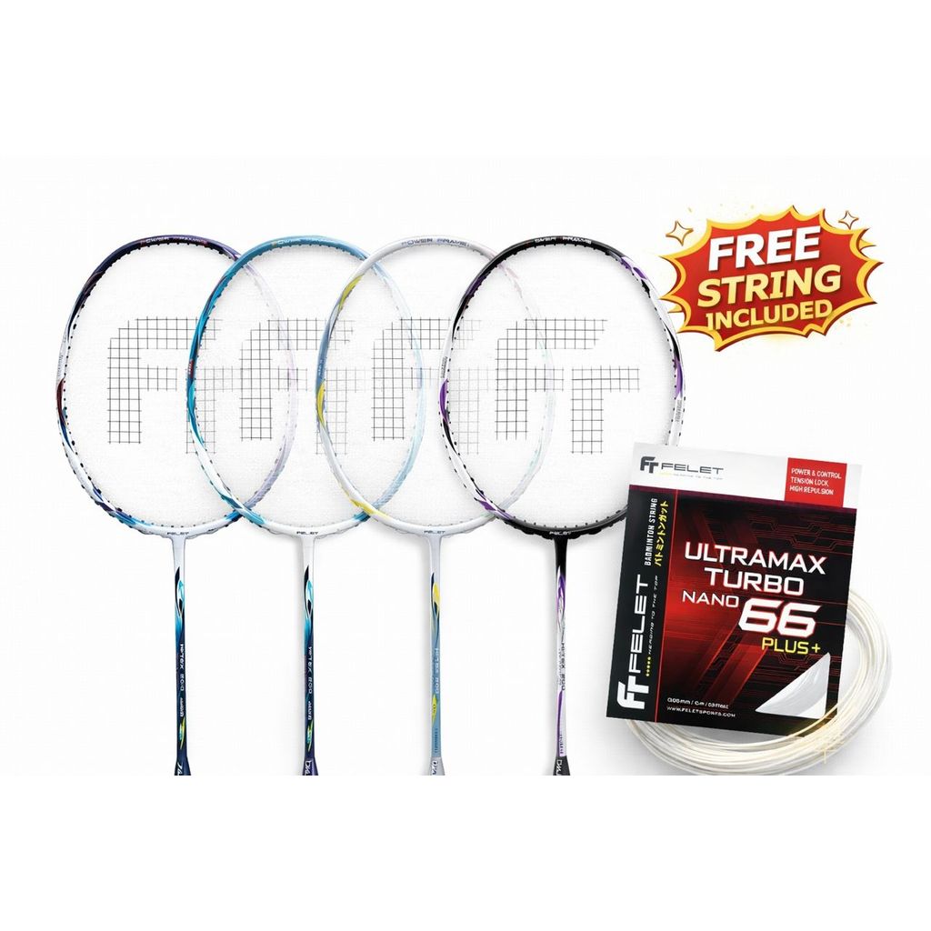 【Ready Stock】Felet HI TEX 200 82Gram 31lbs Racket Badminton Racket Free ...