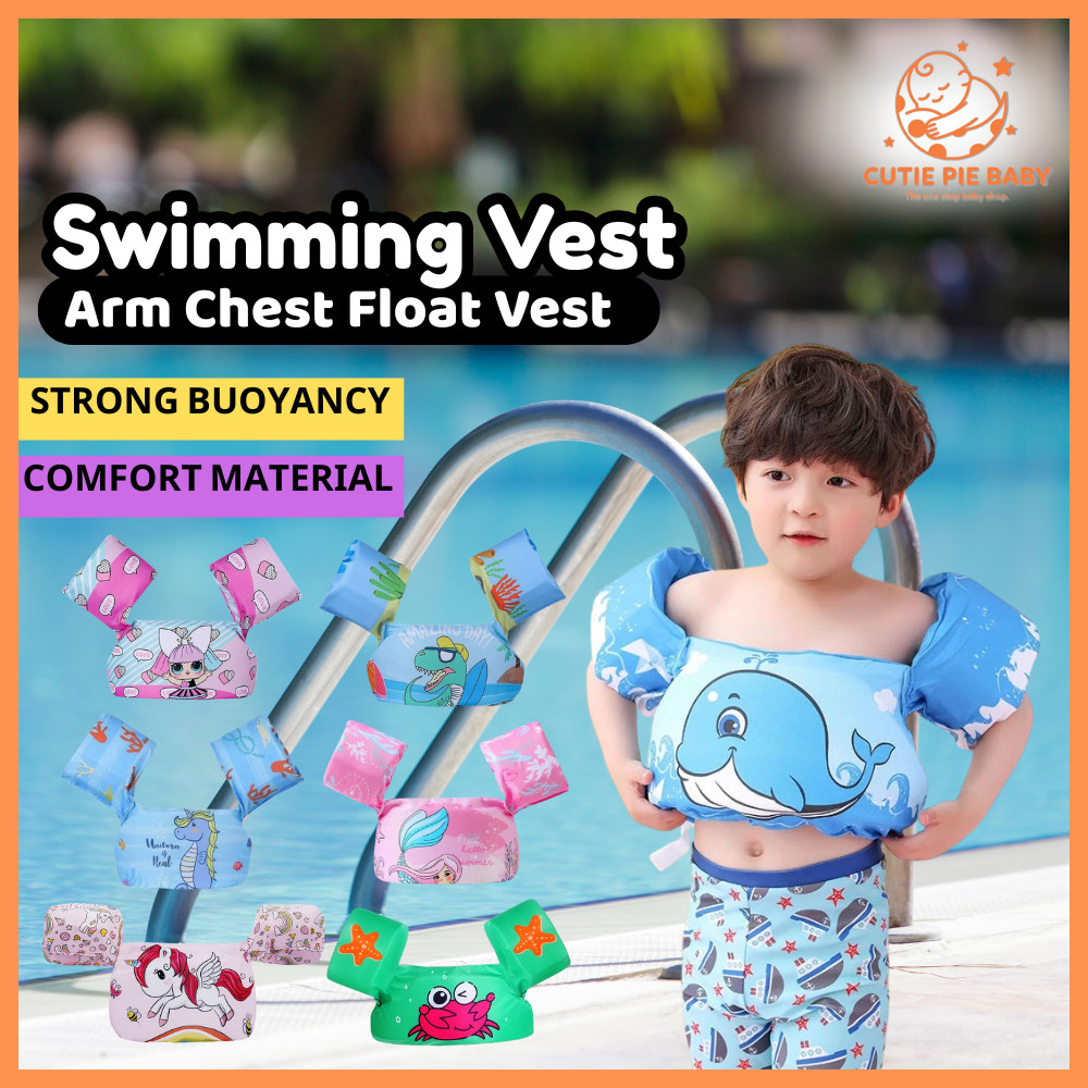 Kids Inflatable Swimming Arm Chest Float Vest Baby Swim Trainer Safety ...