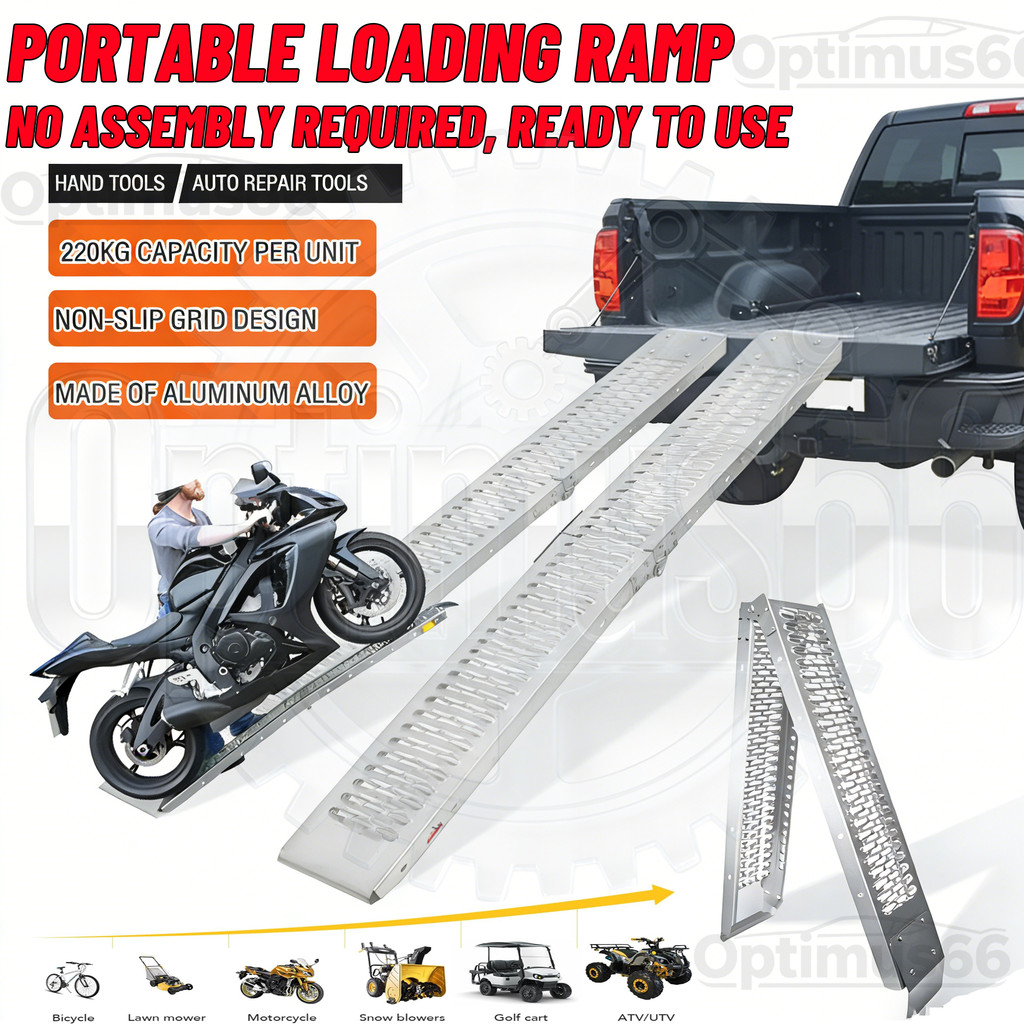 Portable Aluminum Ramp Ladder Bike Motorcycle Tangga Motor Folding ...