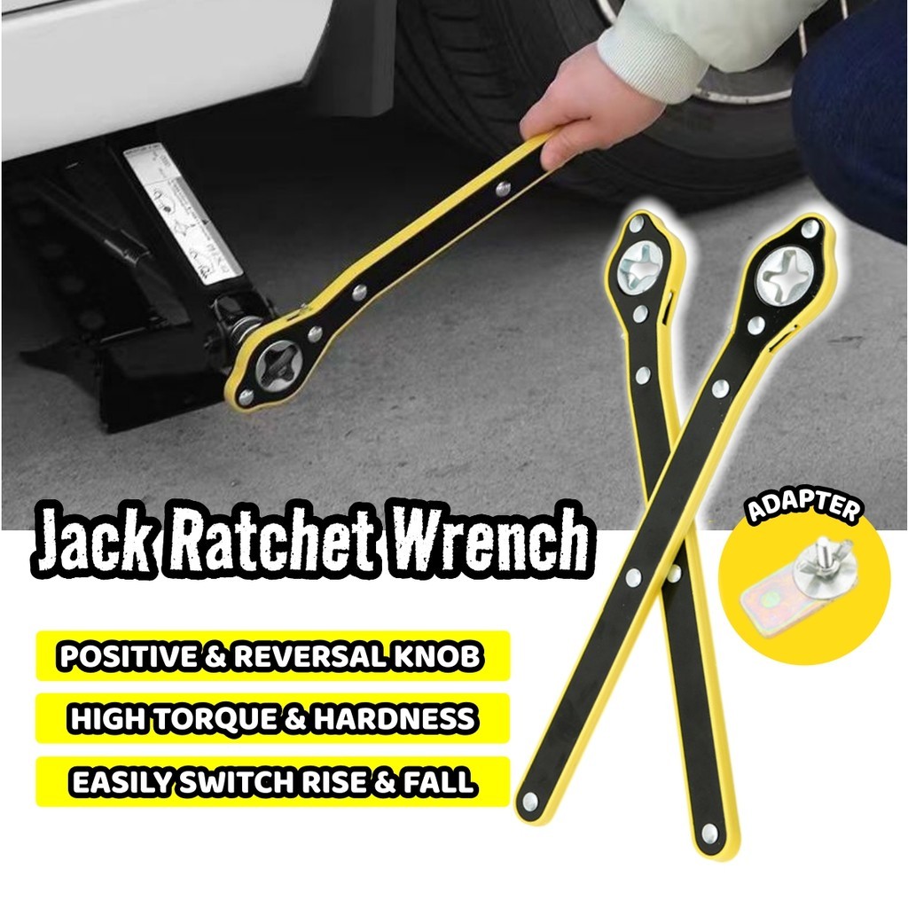 Jack Cross Wrench 360 Degree Mechanics Repair Scissor Jack Ratchet ...