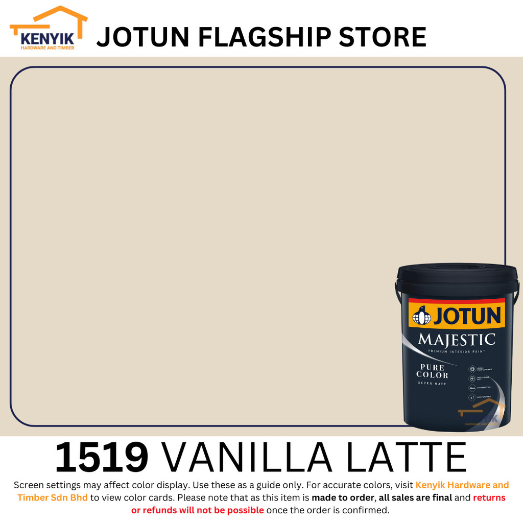 JOTUN 5 Litre Majestic Pure Colour - Super Matt (Interior Paint) (Tak ...