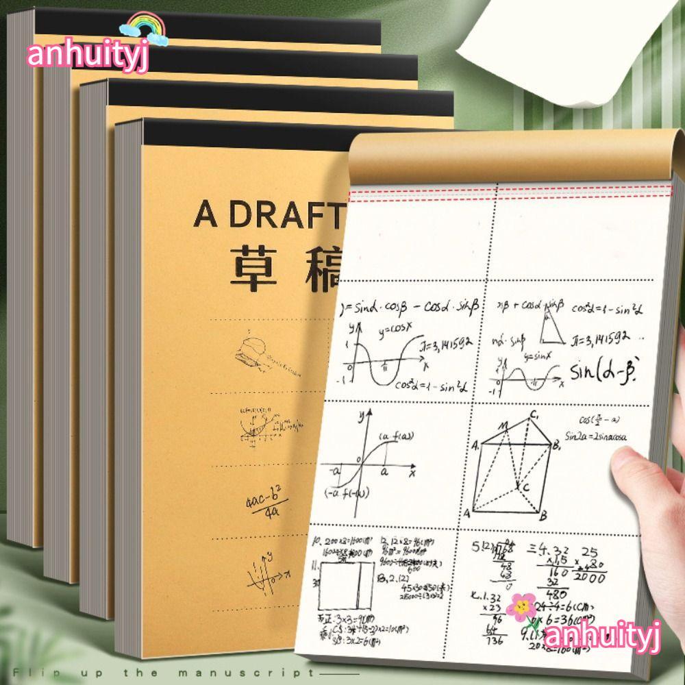 LANJ 50/100 Sheets Draft Paper, Tearable Partition/Blank Math ...