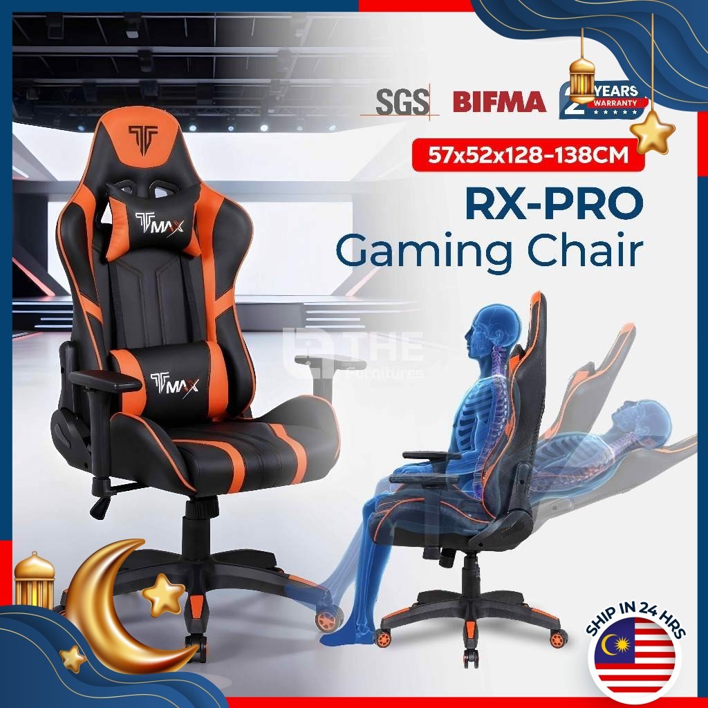 THE RX-PRO Gaming Chair with 3D Armrest Ergonomic Design Adjustable ...