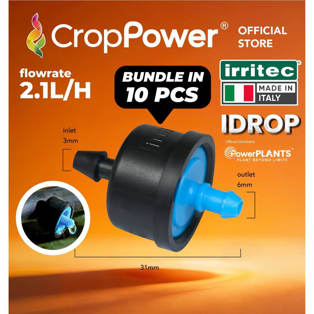 IRRITEC - IDROP BARB (Bundle 10 PCS) WATER DRIPPER NIPPLE FOR ...