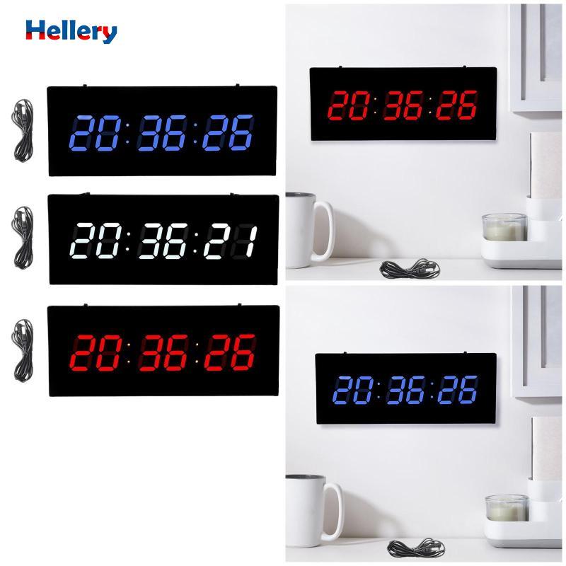 Hellery LED Digital Wall Clock Practical Time Clocks Accurate ...