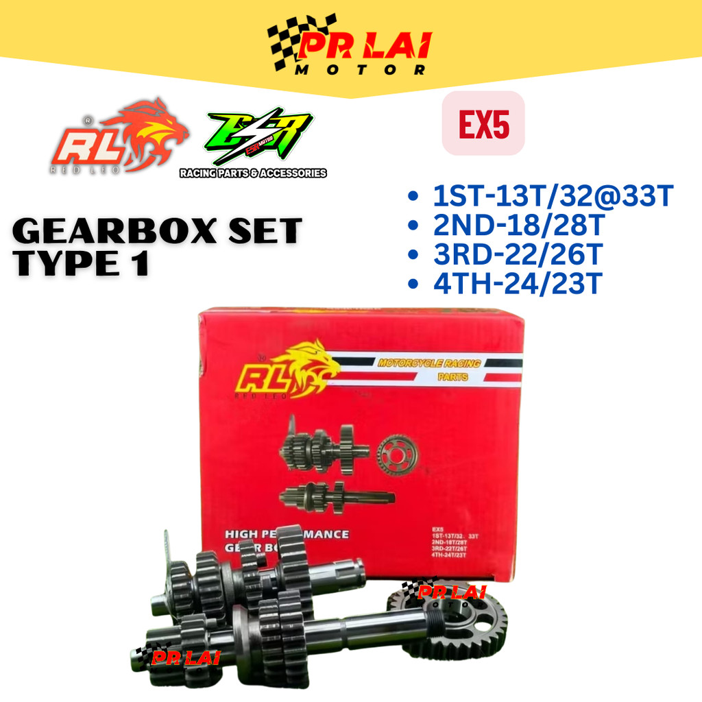REDELEO 1-2-3-4 Gear Box Set Type 1 HONDA EX5 GearBox ESR Motor 1ST 2ND ...