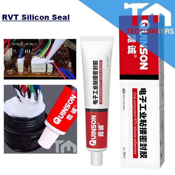 50ML (Black/White) RTV Silicone Adhesive Glue PCB Board Electronic Silicone Gel Industrial Epoxy Resin Sealant Fixing
