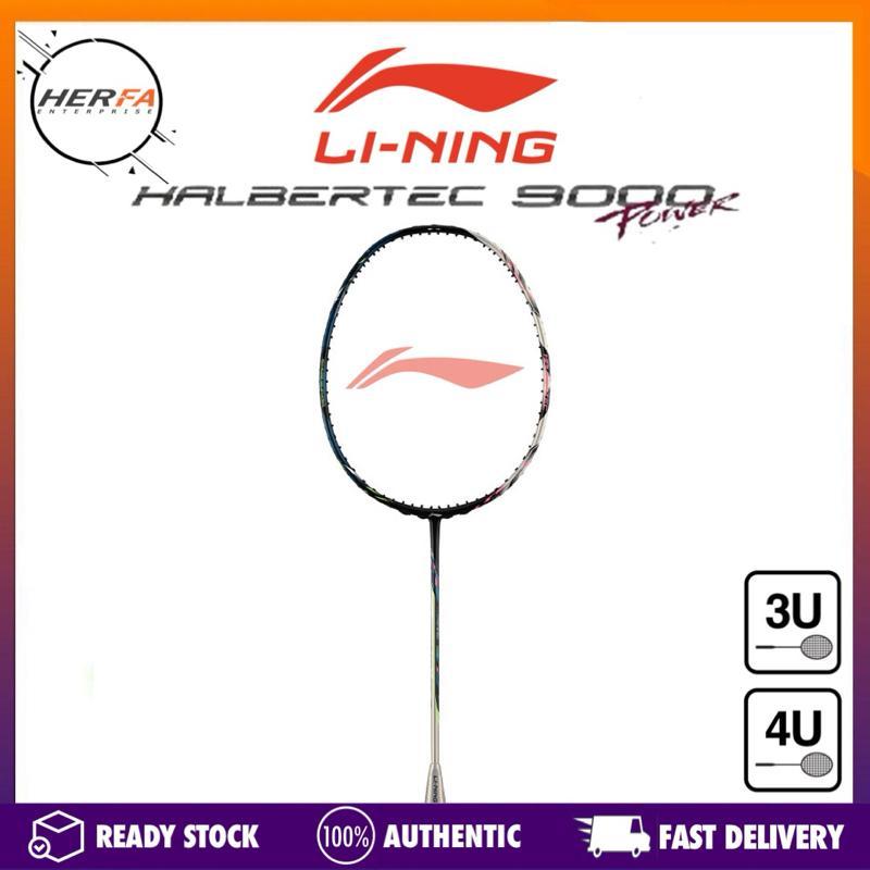 LI-NING Halbertec 9000 Power 3U & 4U Badminton Racket Max Tension 32lbs ...