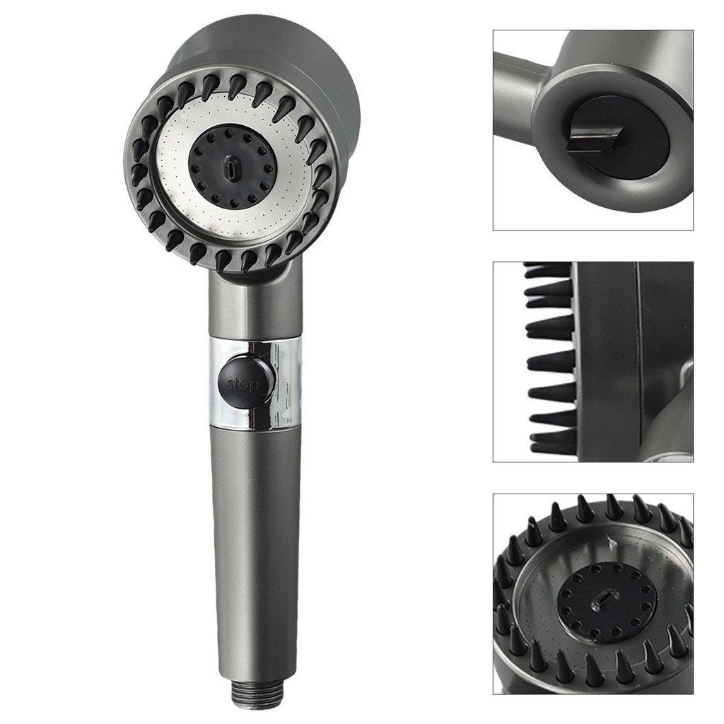 4 in 1 Massage Shower 3 Modes High Pressure Water Saving Rain Shower ...