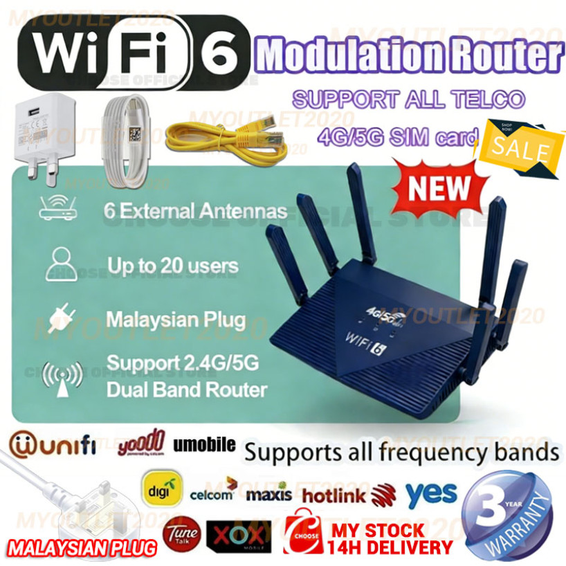 4G 5G LTE Modem WiFi Router Sim Card Plug Play Sambungan Stabil Laris ...