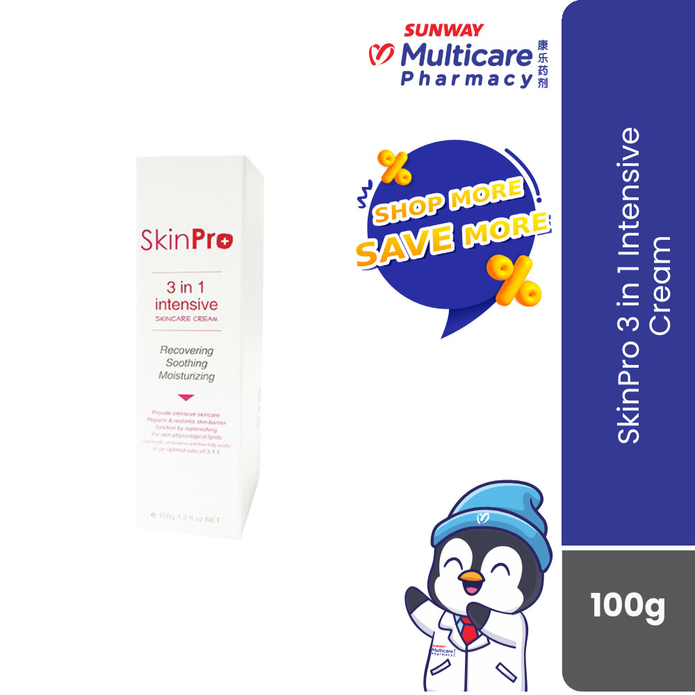SkinPro 3 in 1 Intensive Cream 100g | Steroid-Free Moisturizer for ...