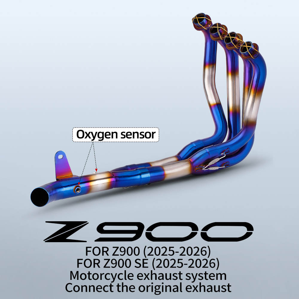 For Z900 Z900SE Motorcycle Front Exhaust Manifold with Dual O2 Sensor ...