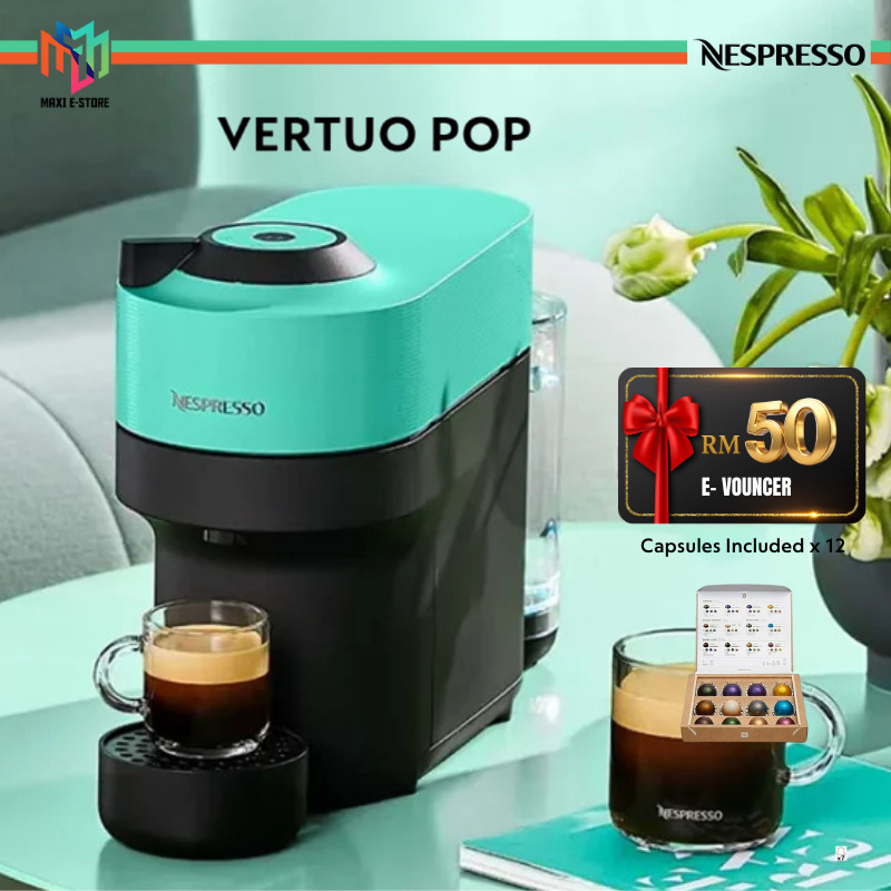 Nespresso GCV2-GBA-QNE Vertuo Pop Coffee Machine One Touch Centrifusion ...