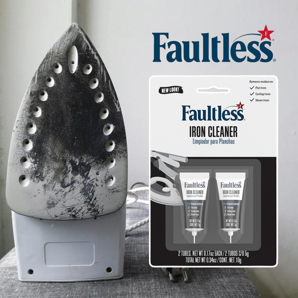Faultless Hot Iron Cleaner | Safe for All Sole Plates | Removes Build ...