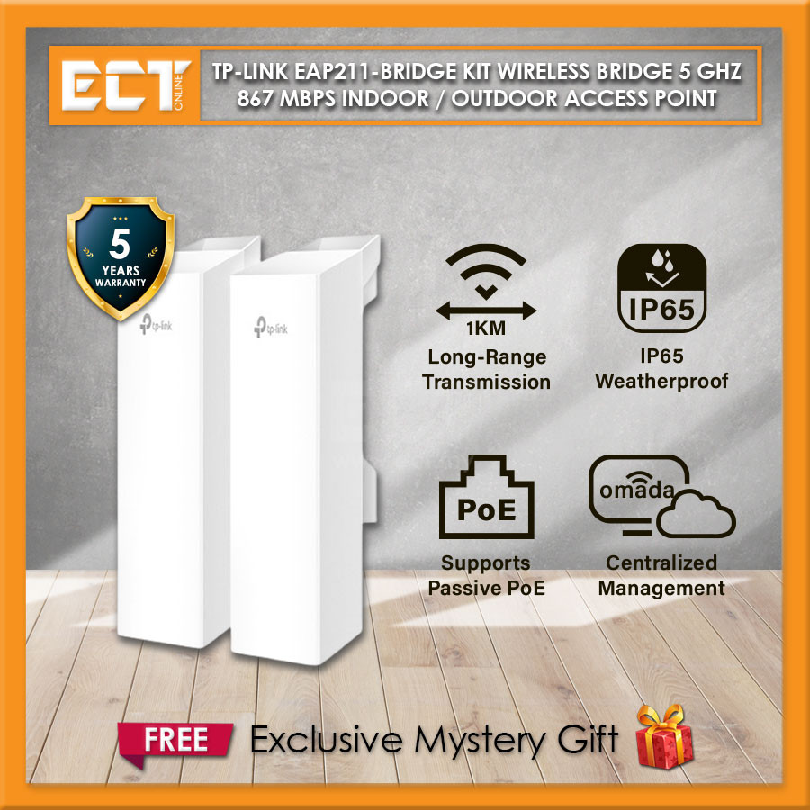 TP-Link EAP211-Bridge KIT Wireless Bridge 5 GHz 867 Mbps Indoor ...
