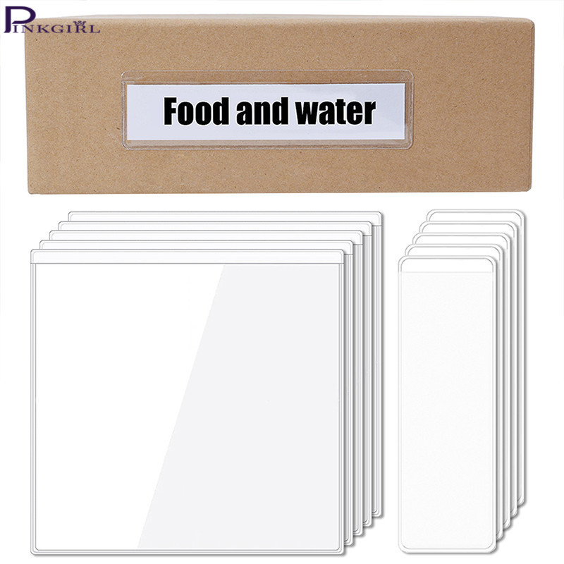 10-5Pcs Self Adhesive Label Holder - Clear Labels Organizer - Label ...