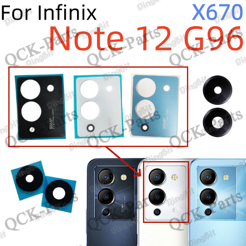 For Infinix Note 12 G96 X670 Rear Back Camera Glass Lens Lens With ...