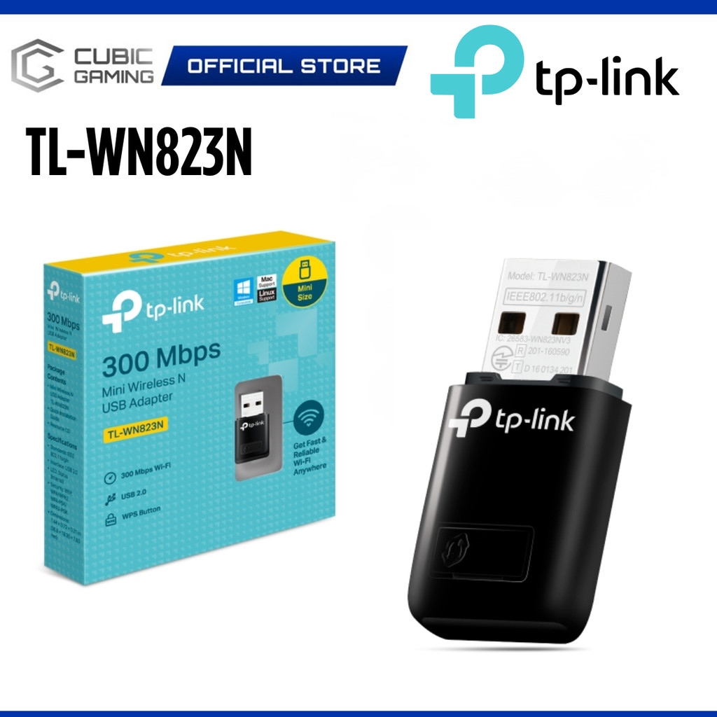 TP-LINK TL-WN823N 300MBPS MINI WIRELESS N USB ADAPTER WITH WPS BUTTON ...