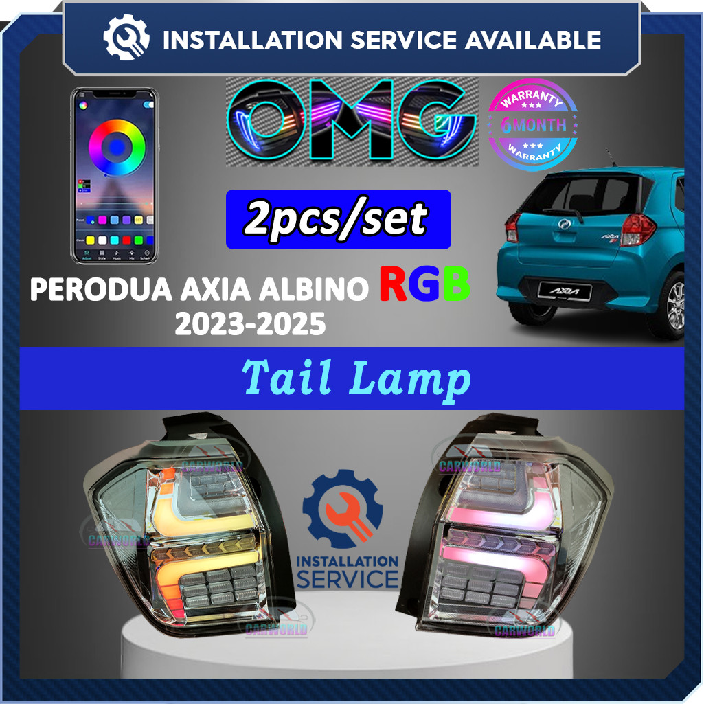 [Installation Provided] Perodua Axia Albino 2023-2025 Dynamic Tail Lamp ...