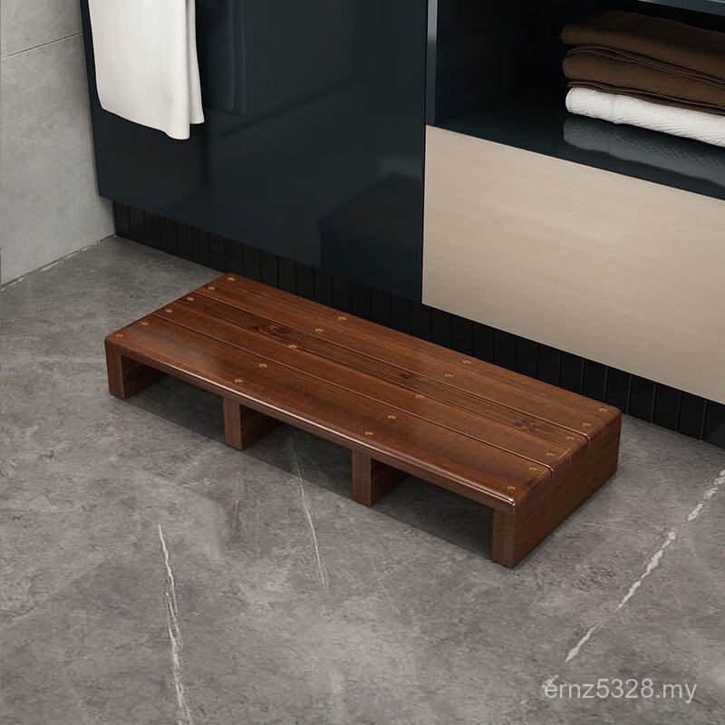 Foot Step Foot Stool Anti-Small Solid Wood Foot Stool Mat Erlang Leg ...