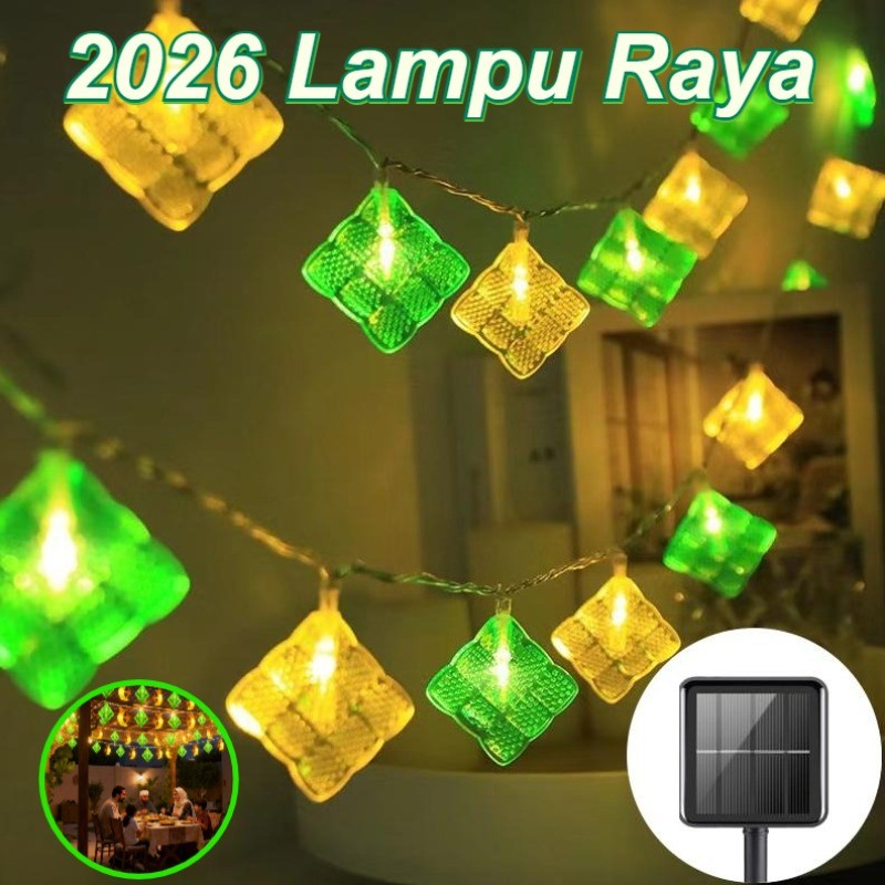 Lampu Raya Solar Ketupat Star Moon Lights Ramadan Decor Eid Mubarak ...