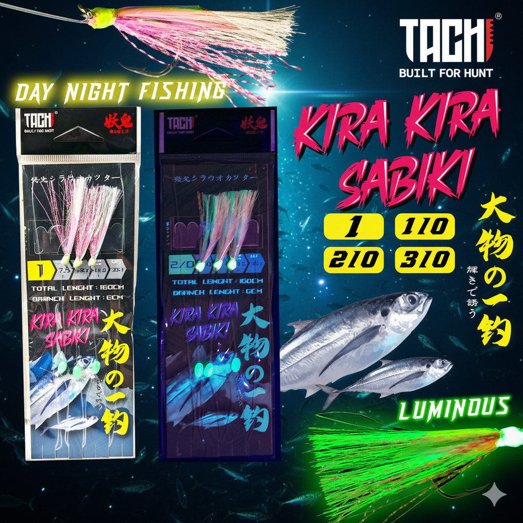 TACHI KIRA-KIRA Apollo Sabiki Luminous Day Night Fishing Apollo Rig ...