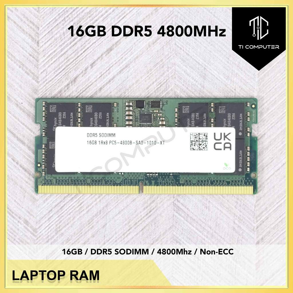 Used 16GB DDR5 4800MHz PC5-38400 SODIMM Laptop Memory Notebook RAM ...