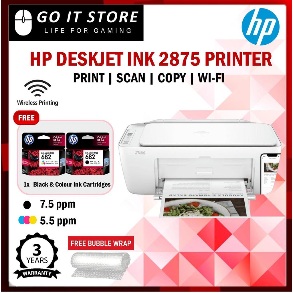 HP Printer 2875 / 2988 / 2989 (NEW) Deskjet Ink Advantage Wireless Wi ...