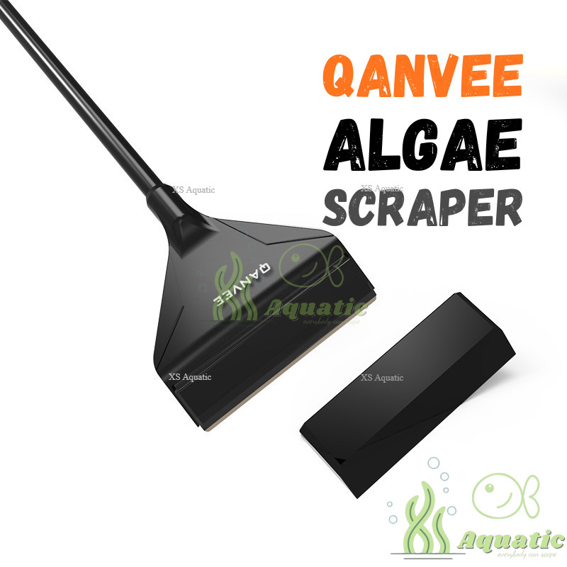 QANVEE Algae Scraper Aquarium Maintenance Tools with 10pcs Blade Nano Q ...