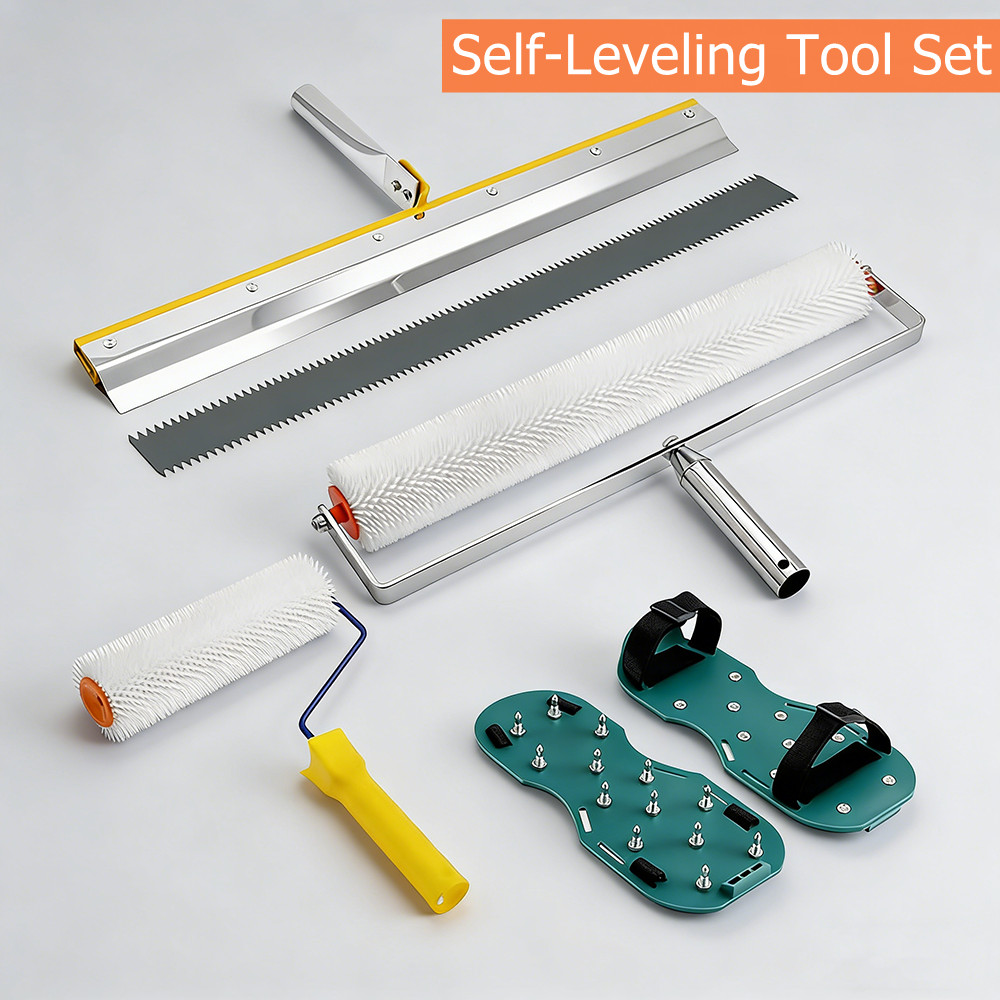 6pcs/set Cement Self-leveling Tool Set Epoxy Floor Coating Roller with ...