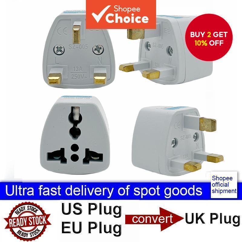 Universal 3 Pin Plug Adaptor 2 Pin Multi Pin Malaysia UK Adapter TV ...